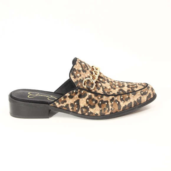 Jessica Simpson Leopard Print Shoes sz 7 Women Slip On Mules - Picture 3 of 8